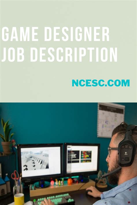 games designer job description